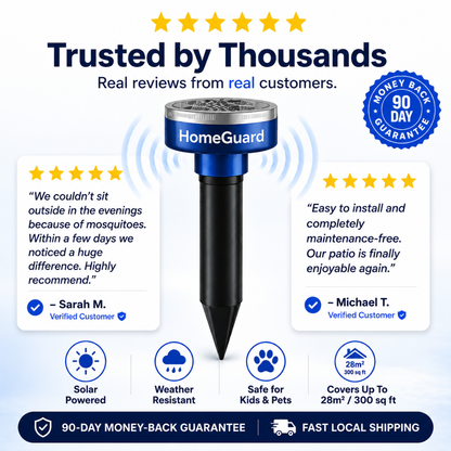 HomeGuard™ Solar Outdoor Ultrasonic Pest Repeller